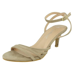 Ladies Anne Michelle Mid Heel Wide Fit Party Sandals F12112