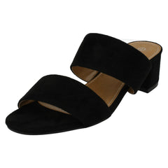 Ladies Anne Michelle Mid Heel Mule Strap Sandals