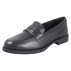 Girls Clarks Penny Loafer School Shoes Tapa Edge