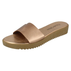 Ladies Leather Collection Casual Slip On Mules