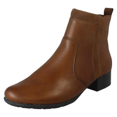 Ladies Rieker Fleece Lined Zip Fastening Low Heel Casual Ankle Boots 78658