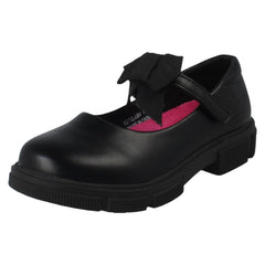 Girls Pineapple Bow Detailed Mary Jane School Shoes H2712