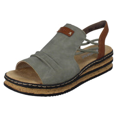 Ladies Rieker Wedge Sandal 62962