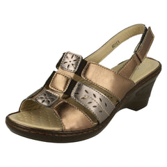 Ladies Eaze Casual Sling Back Heeled Sandals