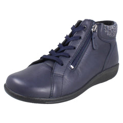 Ladies DB Shoes 2V Dual Fitting Ankle Boots Pipit