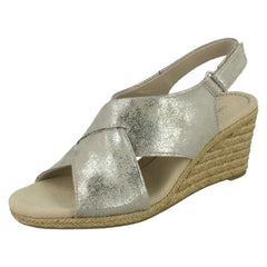 Ladies Clarks Slingback Wedge Heel Sandals Lafley Alaine