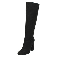 Ladies Anne Michelle Chunky Block Heel Knee High Boots