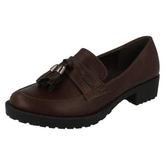 Girls Spot On Tassel Trim Loafer Flats