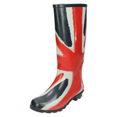 Ladies Spot On Union Flag Wellington Boots