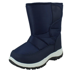 Childrens Boys/Girls Twin Velcro Fastening Snow Boots X4009