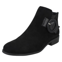 Ladies Spot On Flat Ankle Boots F51136