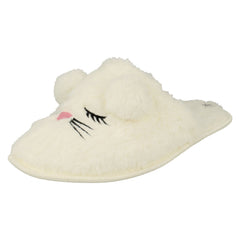 Ladies Spot On Mouse Detailed Mule Slippers X2116