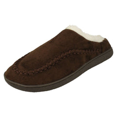 Mens Cushion-Walk Warm Lined Mule Slippers Boris