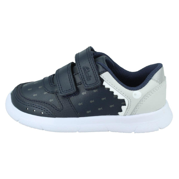 Boys Clarks Shark Detail Trainers Ath Scale