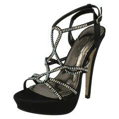 Ladies Spot On Strappy Heeled Sandals
