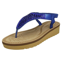 Ladies Savannah Mid Wedge Toepost Sandals