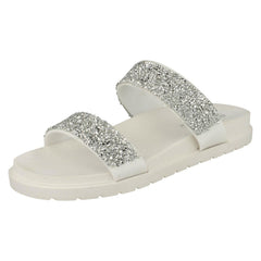 Ladies Spot On Slip On Sandals