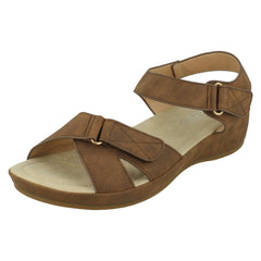 Ladies Spot On Low Wedge Sandals F00288