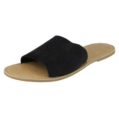 Ladies Leather Collection Flat Mule Sandals