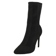 Ladies Anne Michelle High Heel Knitted Calf Boots