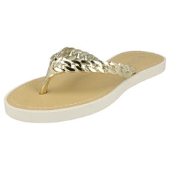 Ladies Savannah Toe Post Sandals With Upper Detailing