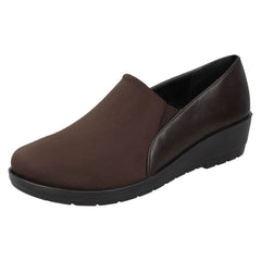 Ladies Eaze Mid Wedge Casual Shoes F90065