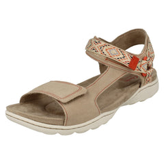 Ladies Clarks Aztec Detailed Strappy Sandals Amanda Step