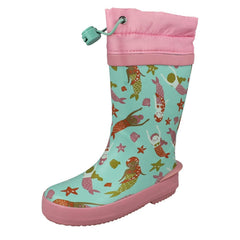 Childrens Clarks Creature Detailed Toggle Top Wellington Boots Tarri Race