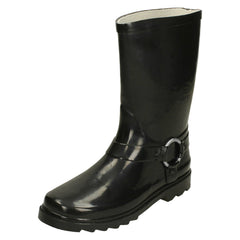 Girls Spot On Ring Trim Wellington Boots