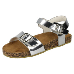 Girls Spot On Flat Buckle Strap Sandals
