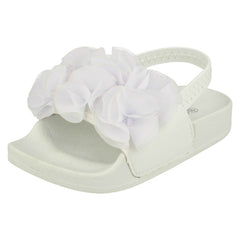 Girls Spot On Ruffle Vamp Sliders