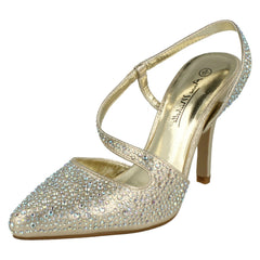 Ladies Anne Michelle Sling Back Evening Shoes