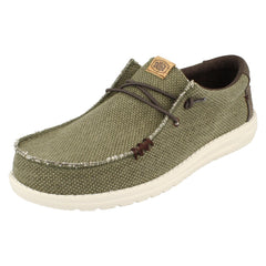 Mens Hey Dude Lace Up Casual Shoes Wally Braided