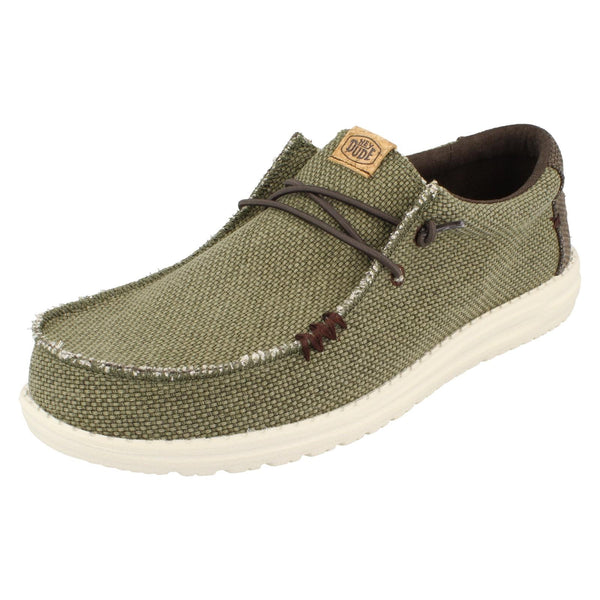 Mens Hey Dude Lace Up Casual Shoes Wally Braided