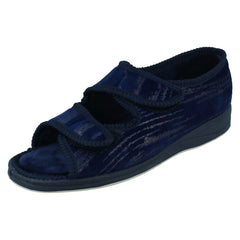 Ladies Padders Wide Fitting Open Toe Slippers - Lydia