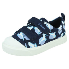 Boys Clarks Variety Detailed Canvas Shoes City Bright