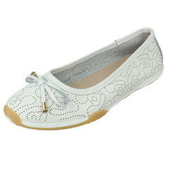 Ladies Down To Earth Wavey Punch Details Casual Shoes F80572