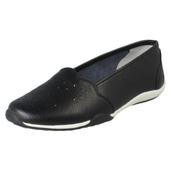 Ladies Down To Earth Flower Punch Details Casual Shoes F80576