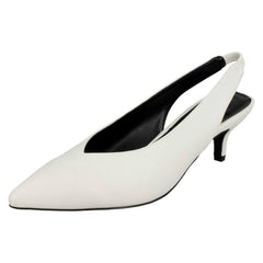Ladies Spot On Kitten Heel Slingback Shoes F90049