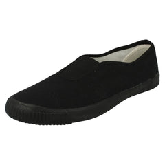 Childrens Unisex Spot On Slip On Plimsolls Gusset Plims