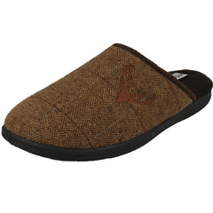 Mens Padders Stag Detailed Mule Slippers Stag