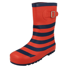 Childrens Spot On Buckle Detailed Wellingtons Stripe