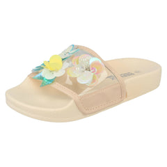 Girls Reflex Flower Embellishment Sliders