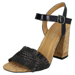 Ladies Spot On Chunky Heel Sandals