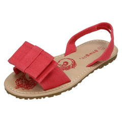 Girls Spot On Flat Mule Slingback Sandals