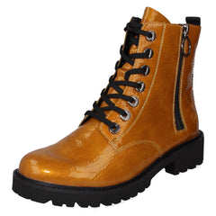 Ladies Remonte Zip & Lace Up Fastening Casual Ankle Boots D8671
