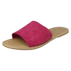 Ladies Leather Collection Flat Mule Sandals