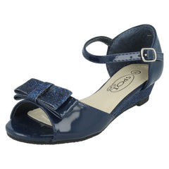 Girls Spot On Glitter Open Toe Sandals