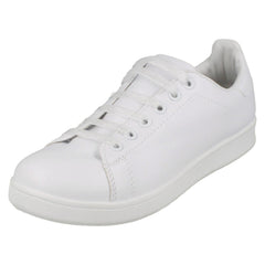 Ladies Spot On Flat Lace Up Pumps F80267