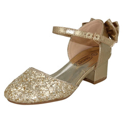 Girls Spot On Ankle Strap Party Shoes H3085